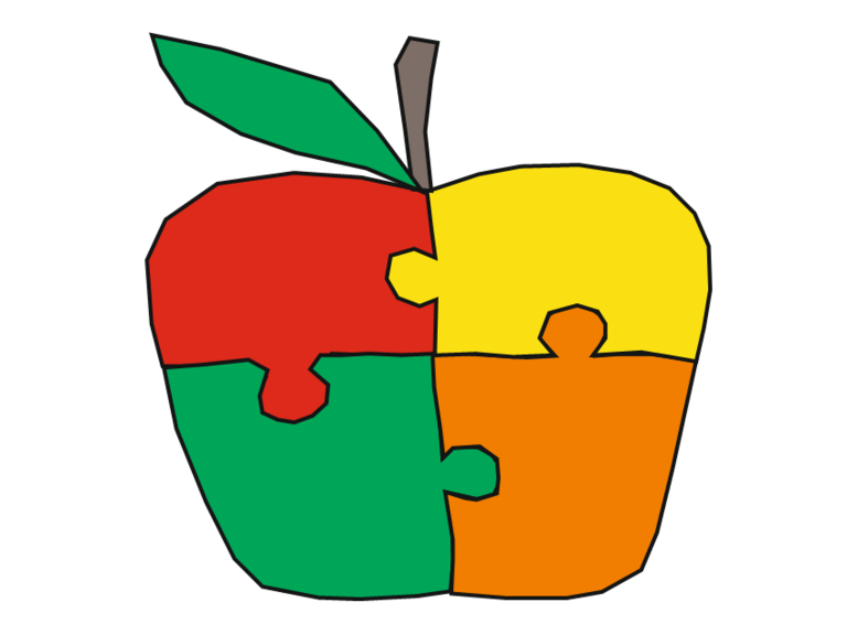 Buntes Logo, was einem Apfel ähnelt, Disability Prevention in the Older Population" (PROAGE), Forschung und Lehre, Geriatrische Forschungsabteilung, Albertinen Haus, Hamburg-Schnelsen