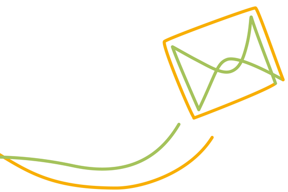 Orange-grüne Bändergrafik Briefumschlag, Zuweiser-Newsletter-Anmeldung, Albertinen Krankenhaus, Hamburg-Schnelsen Orange-grüne Bändergrafik Briefumschlag, Zuweiser-Newsletter-Anmeldung, Albertinen Krankenhaus, Hamburg-Schnelsen