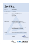 Zertifikat DIN-ISO 90012015 Zertifikat DIN-ISO 90012015